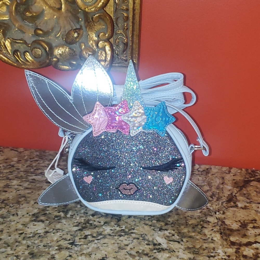 0604 OMG Nelly the Natwhal Glitter Crossbody